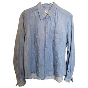 Vintage Pendleton Womens Cotton Blouse Classic Preppy Minimalist Size L Capsule